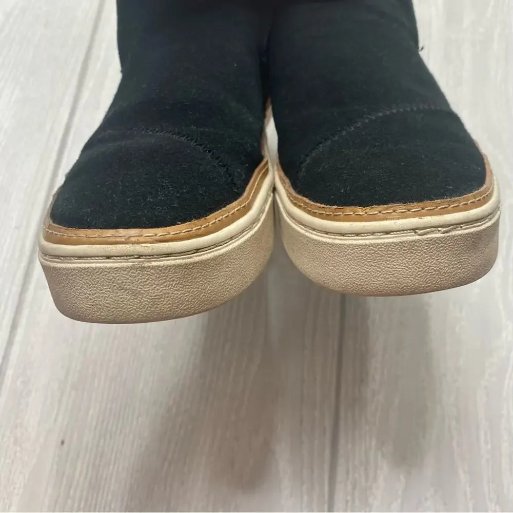 Toms Women's Black Suede Paxton Slip On Casual Sneakers Size 8